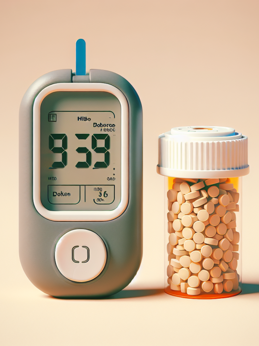 Blood glucose monitoring with mibolerone