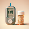Blood glucose monitoring with mibolerone